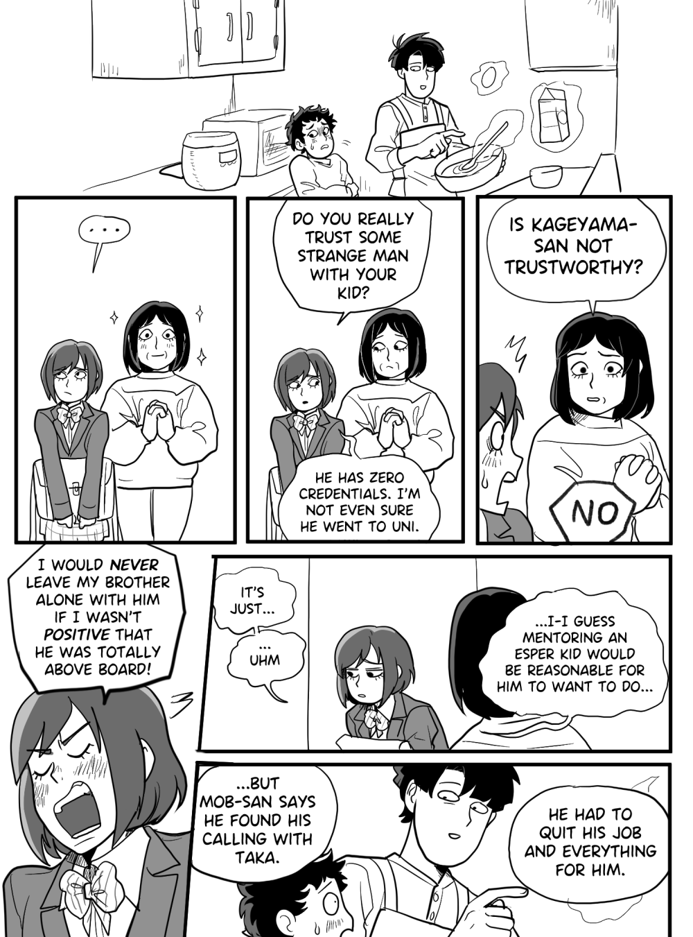 Youko visits Mob working with Serizawa